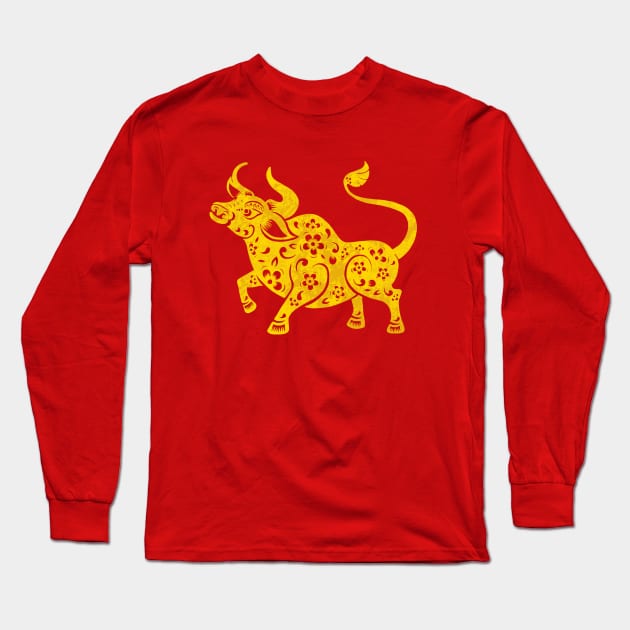 Chinese New Year – Year of the Ox Long Sleeve T-Shirt by valentinahramov